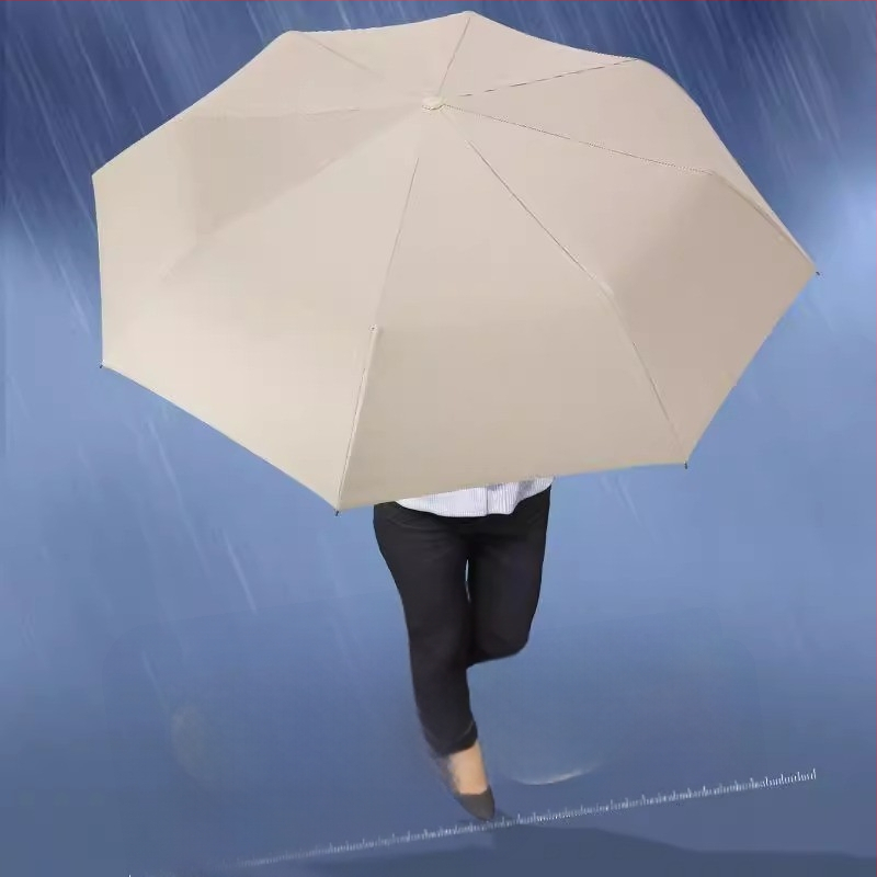 Udas 3 dalių sulankstomas skėtis su 8 šereliais, automatinis atidarymas, plieninis kotas, UPF>50