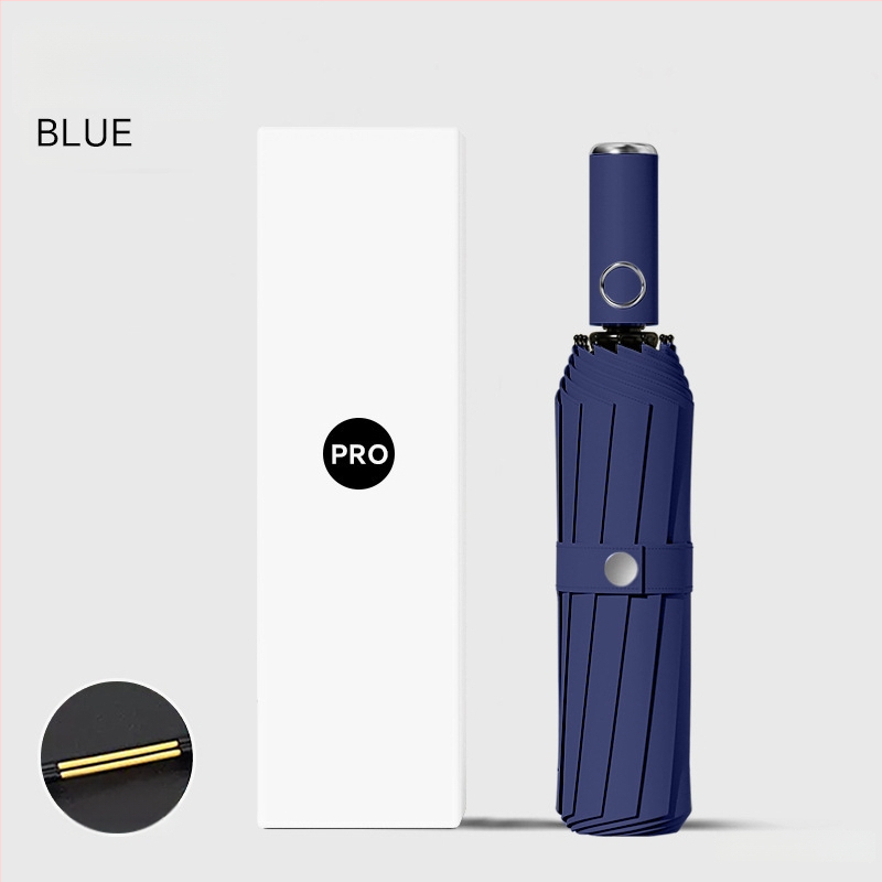 Udas 3 dalių sulankstomas skėtis su 8 šereliais, automatinis atidarymas, plieninis kotas, UPF>50