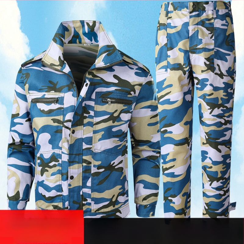 Kamufliažiniai drabužiai lauko veikloms — kvėpuojantis, dėvėjimą atsparus audinys; Kamufliažo raštas; Audinys: cheminiai pluoštai; Sezonai: vasara, pavasaris, ruduo; Suaugusiesiems, unisex; Tinka bėgimui, žygiams, stovyklavimui ir šaudymo sportui.