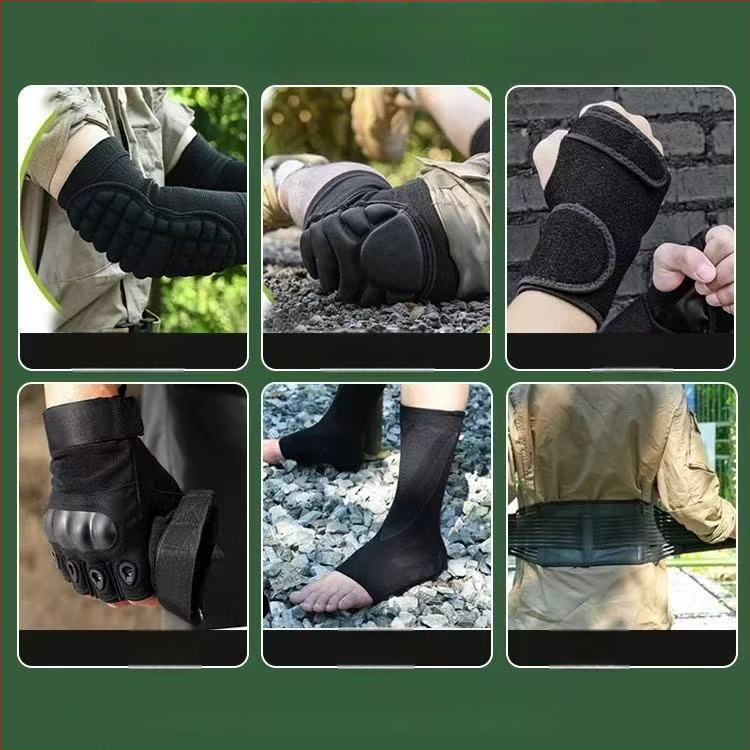 Täiskasvanute põlvesuojad komplekt – paksem treening komplekt taktikaliseks roomamiseks, polüester, 1 kg, matkamine