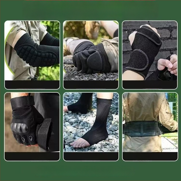 Täiskasvanute põlvesuojad komplekt – paksem treening komplekt taktikaliseks roomamiseks, polüester, 1 kg, matkamine