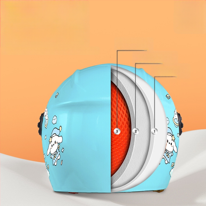 Žieminis vaikiškas šalmas elektromobiliams – ABS, 3C sertifikatas, 3/4 stiliaus, tinkamas vaikams