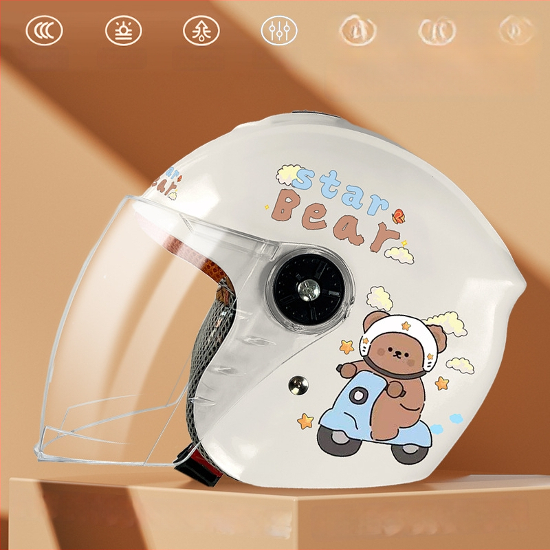 Žieminis vaikiškas šalmas elektromobiliams – ABS, 3C sertifikatas, 3/4 stiliaus, tinkamas vaikams