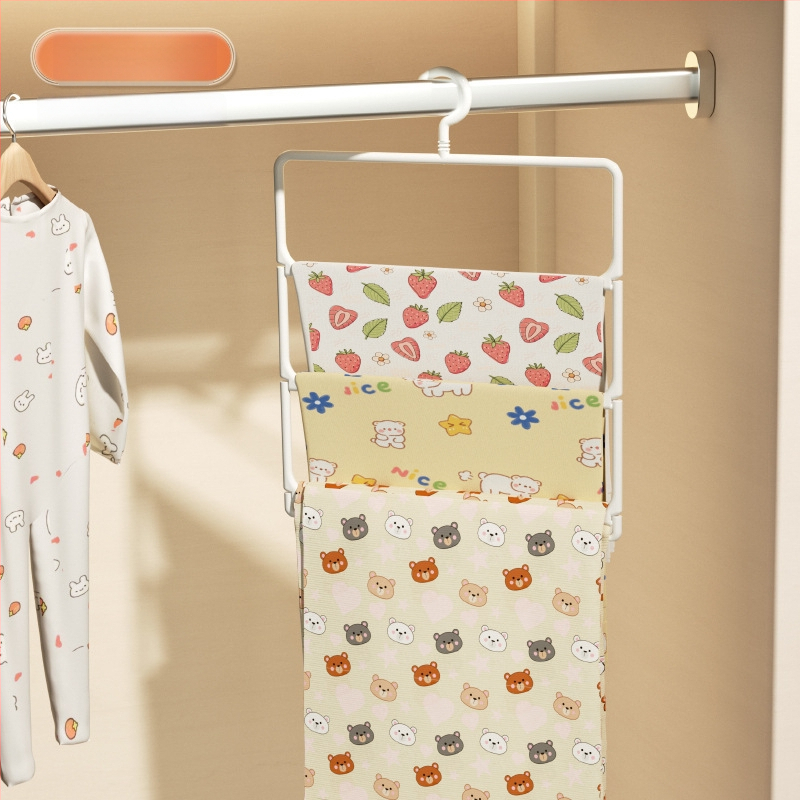 Kokkupandav 4-kihiline plastist beebivannito käterätikute hoiustamise kapp, köiega riputatav