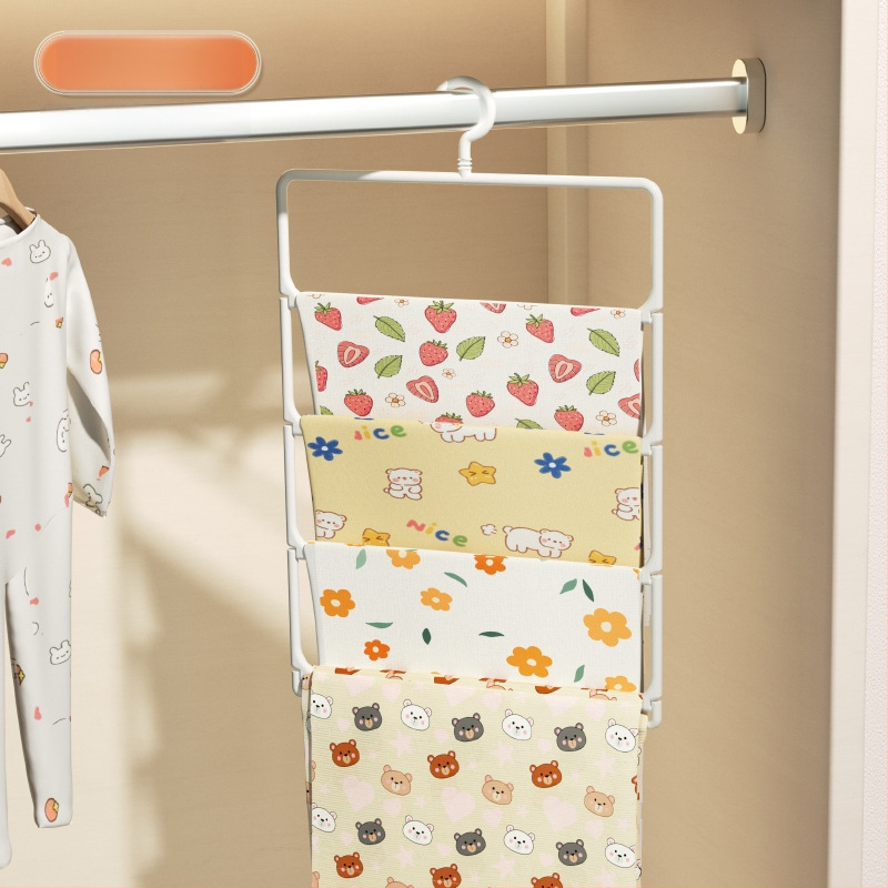 Kokkupandav 4-kihiline plastist beebivannito käterätikute hoiustamise kapp, köiega riputatav