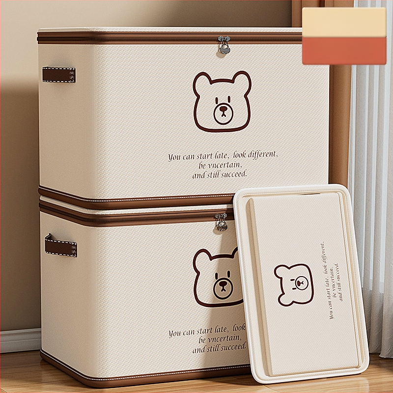 Kutija za skladištenje s ključem, sklopiva, 60L, od netkanog materijala, prenosna, otporna na prašinu i vlagu, uzorak crtić, japanski stil