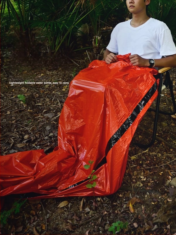 Pirmosios pagalbos miegmaišis – PE įdaila, PE audinys, vokų konstrukcija, 128 g, suaugusiems