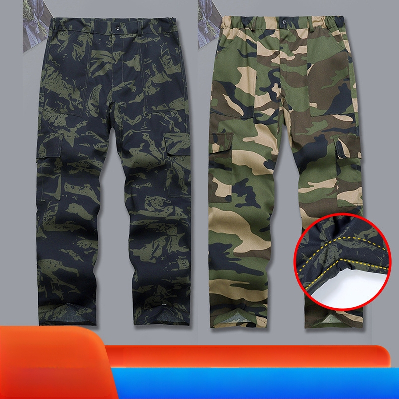 Kamufliažiškai tiesaus kirpimo kelnes, audinys: cheminių pluoštų mišinys, funkcija: nuo nešvarumų, raštas: kamufližas, tinkama visoms sezonoms, prekės kodas Jd001