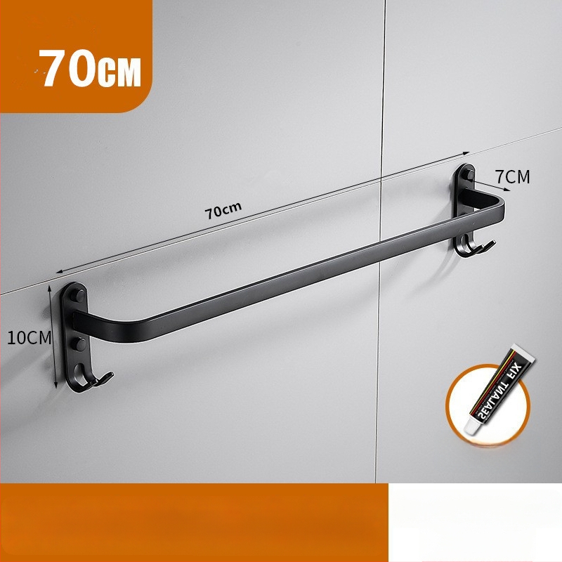 Be gręžimo aliuminio rankšluosčių laikiklis su 3 strypais, atsparus rūdijimui, purškiamo plastiko paviršius