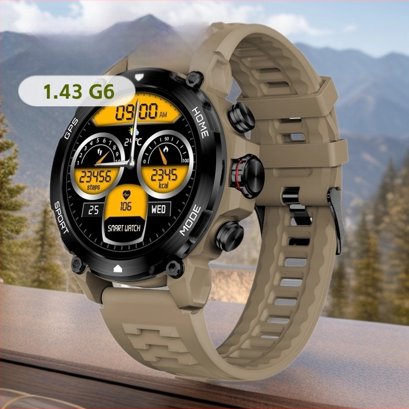 SMA išmanusis laikrodis su apvaliu AMOLED ekranu, GPS, Bluetooth skambučiai, širdies ritmo stebėjimas ir miego stebėjimas