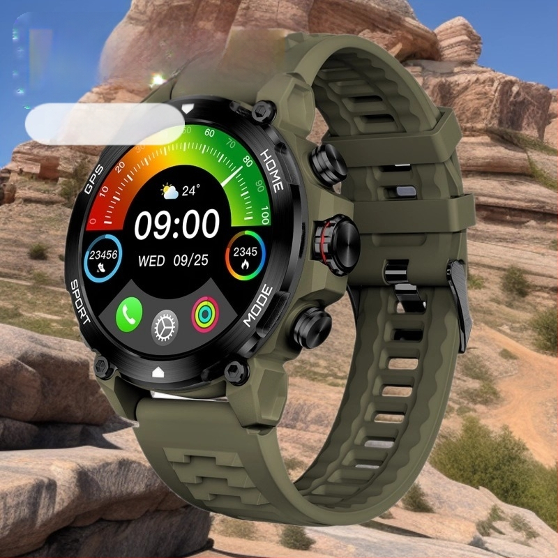 SMA išmanusis laikrodis su apvaliu AMOLED ekranu, GPS, Bluetooth skambučiai, širdies ritmo stebėjimas ir miego stebėjimas