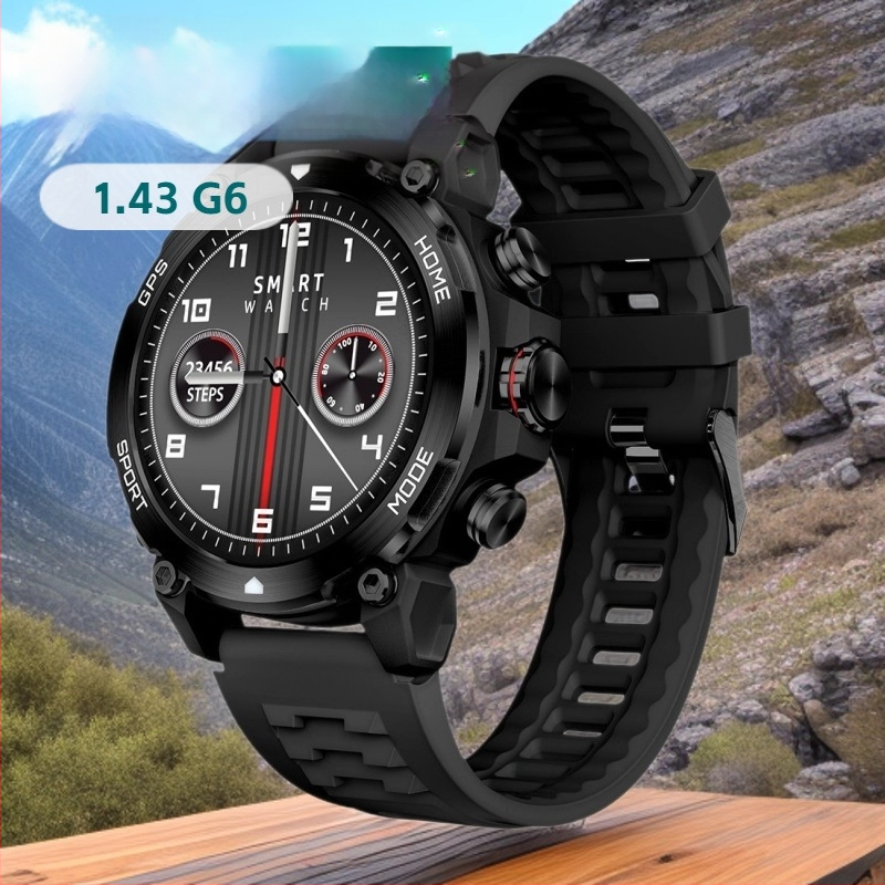 SMA išmanusis laikrodis su apvaliu AMOLED ekranu, GPS, Bluetooth skambučiai, širdies ritmo stebėjimas ir miego stebėjimas