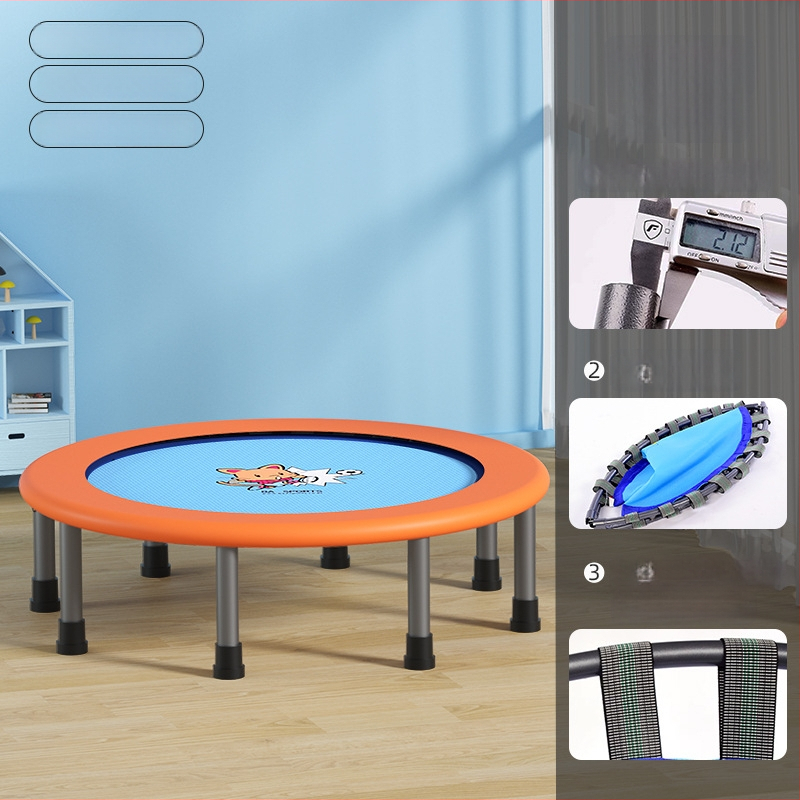 Amex iekšējais bērnu tramps ar drošības tīklu – tērauda cauruļu konstrukcija, pielāgošana pieejama, mājas fitnesam