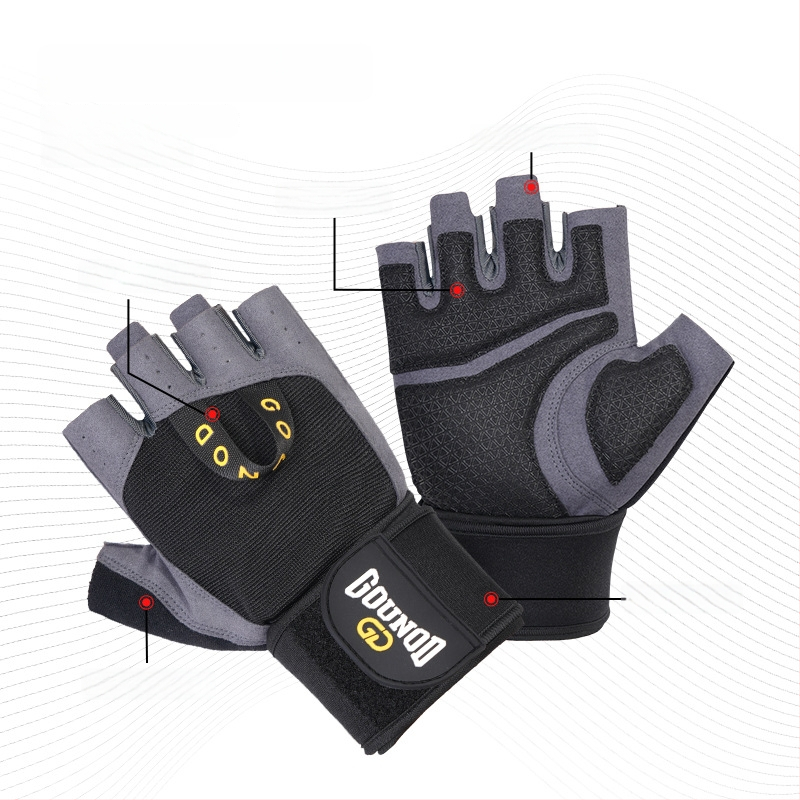 Gounod Puspirštinės svarmenims – delno apsauga, atsparios dėvėjimui, iš poliesterio pluošto, skirtos fitnesui