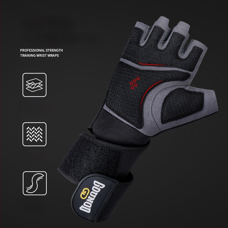 Gounod Puspirštinės svarmenims – delno apsauga, atsparios dėvėjimui, iš poliesterio pluošto, skirtos fitnesui