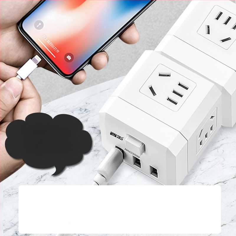 USB įkrovimo kubo formos skirstytuvo su keliomis kištukais, 220V, 2500W, CCC sertifikatas