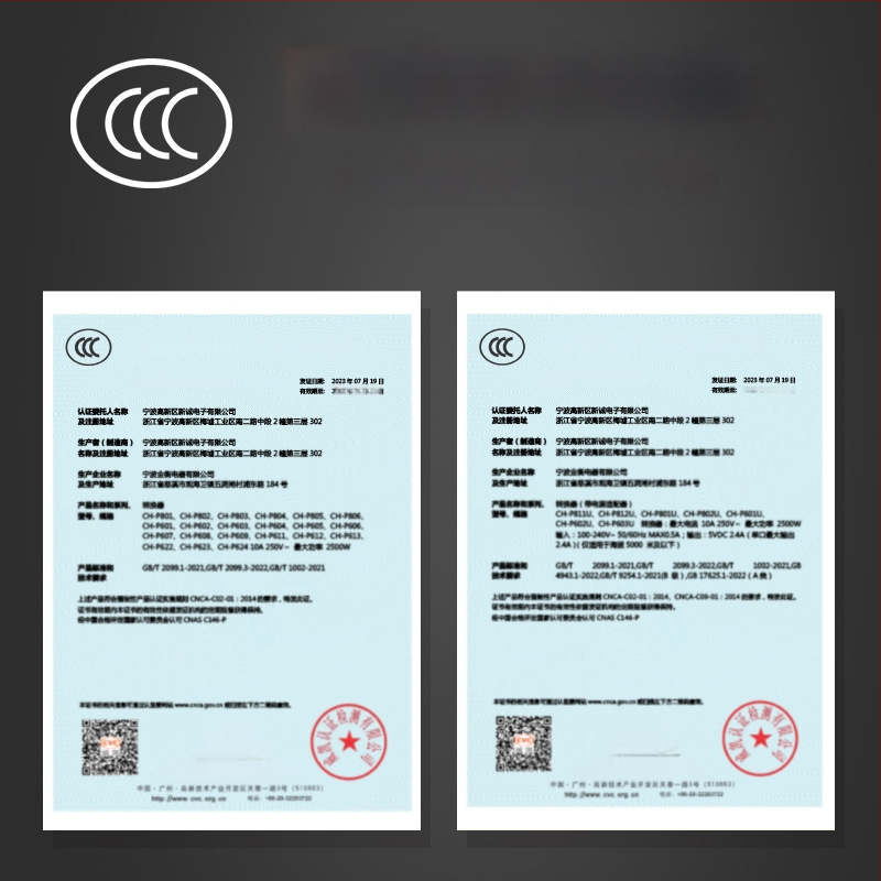 USB įkrovimo kubo formos skirstytuvo su keliomis kištukais, 220V, 2500W, CCC sertifikatas