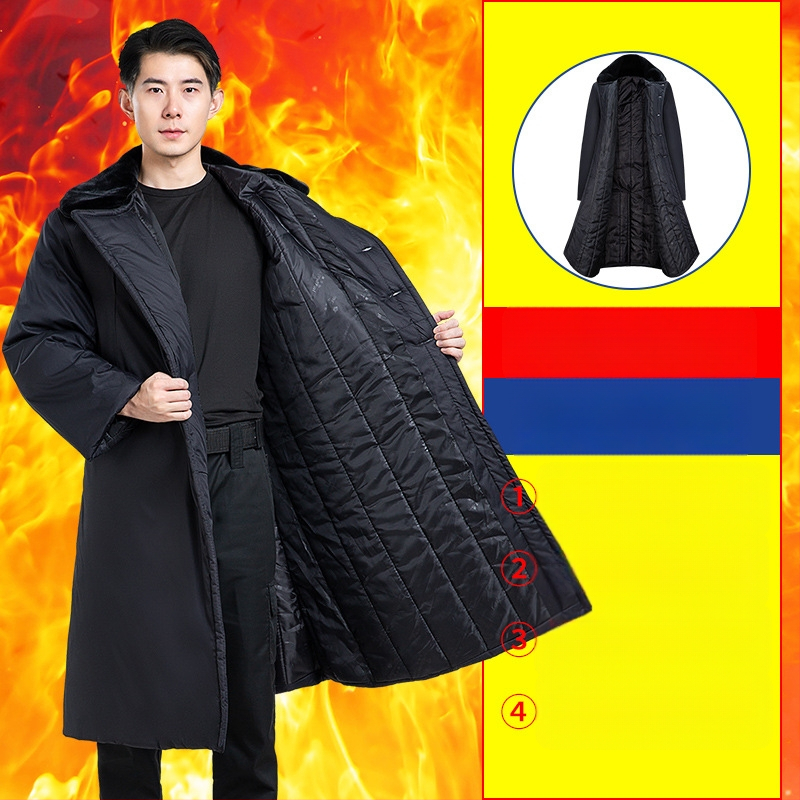 Karinio stiliaus ilgas paltas, polar fleece audinys, šiltas, vienos tonas, žiema, D-stilius