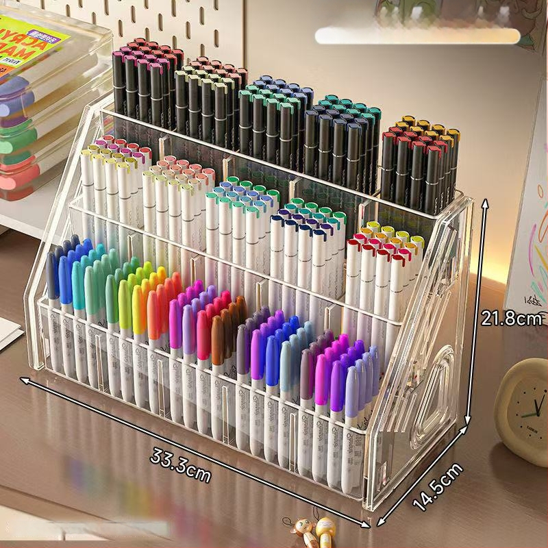 Xiyu 001 plastikinis injekcinės formos rašiklių laikiklis, stalinis organizatorius su 3-5 sluoksniais