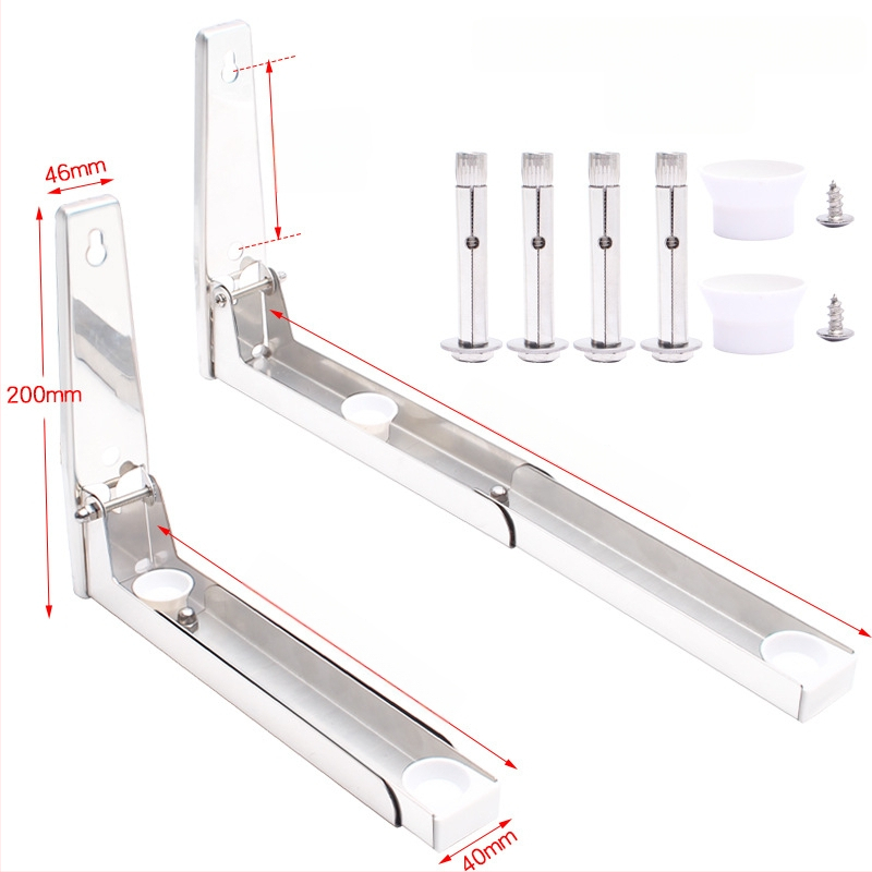 Nerūdijančio plieno sieninis ištraukiamas sulankstomas mikro bangų krosnelės laikiklis, nordinio stiliaus, modelis 2025.1.18
