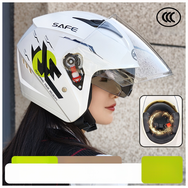 3C sertifikuota ABS 3/4 šalmas žiemai, skirta naudoti su elektriniais motociklais