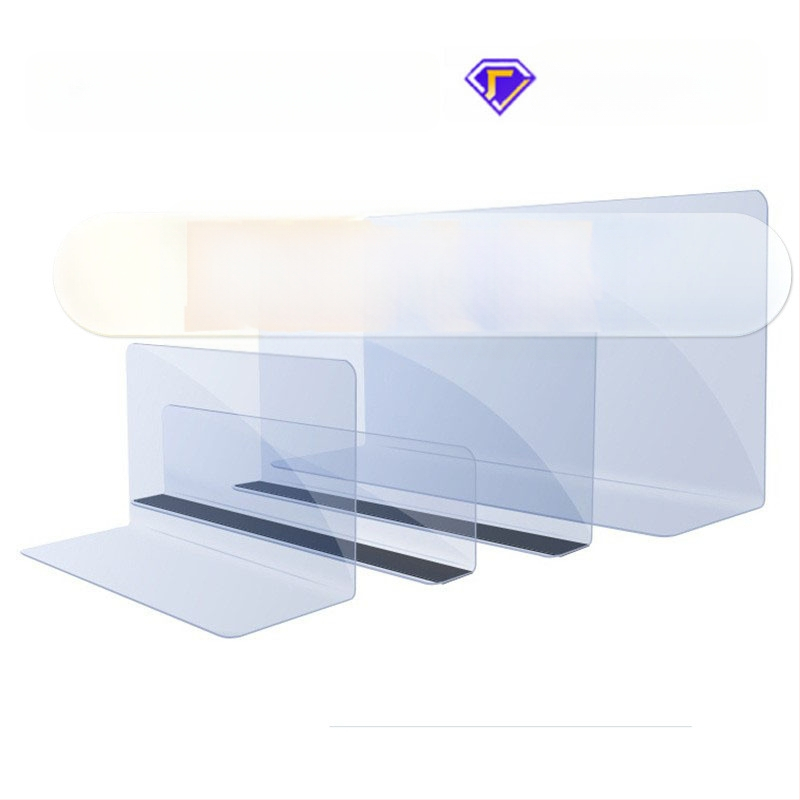 Magneetsed läbipaistvad riiulivahedajad, plastikust, lauale paigaldus, 4 kihti, lihtne ja kaasaegne disain