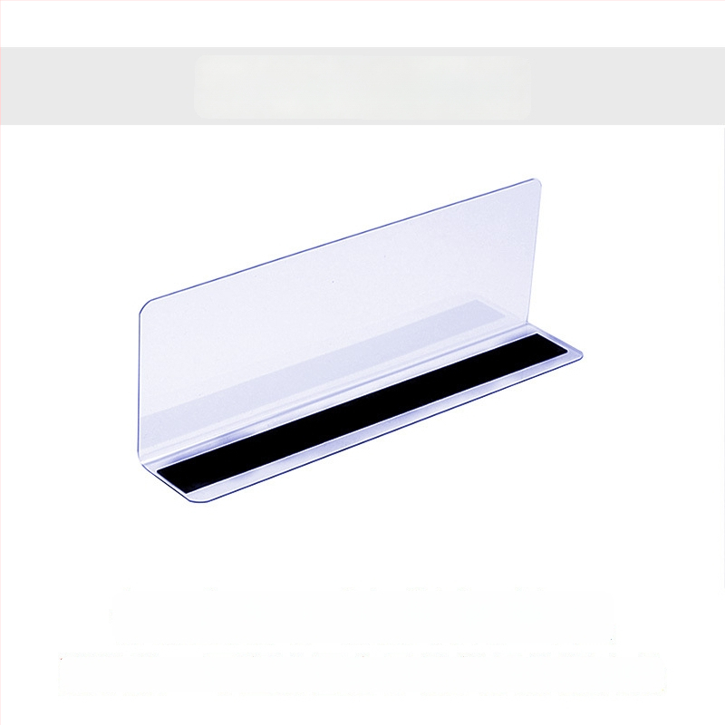 Magneetsed läbipaistvad riiulivahedajad, plastikust, lauale paigaldus, 4 kihti, lihtne ja kaasaegne disain