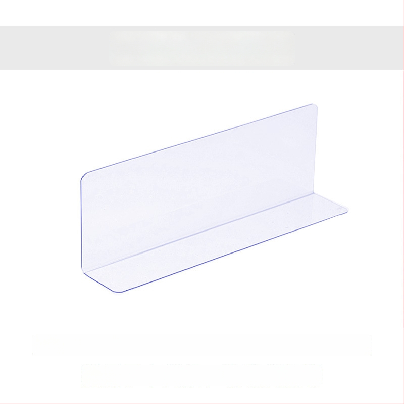 Magneetsed läbipaistvad riiulivahedajad, plastikust, lauale paigaldus, 4 kihti, lihtne ja kaasaegne disain