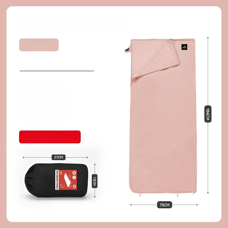 Voko formos miego maišelis, 100% poliesterio audinys ir pamušalas, svoris 500 g, suaugusiems, tinkamas naudai viešbučiuose, stovyklavietėse, gyvenamajame kambaryje ir biuruose.