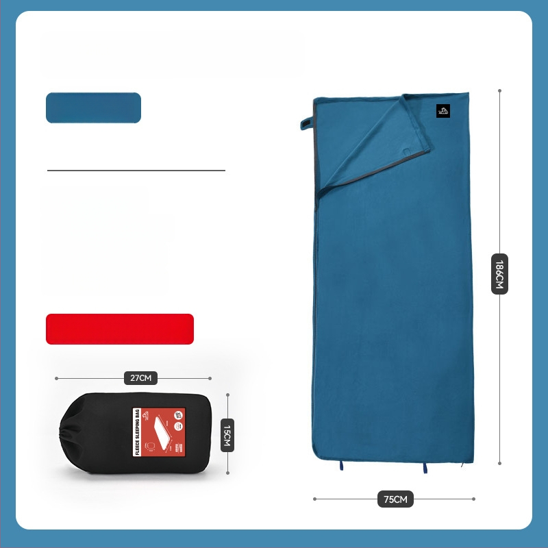 Voko formos miego maišelis, 100% poliesterio audinys ir pamušalas, svoris 500 g, suaugusiems, tinkamas naudai viešbučiuose, stovyklavietėse, gyvenamajame kambaryje ir biuruose.