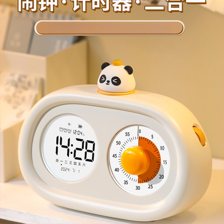 Stalo laikrodis studentams ir vaikams, tylus mechaninis judėjimas, LED ekranas, išorinis maitinimo šaltinis, kalento stiklo ciferblatas