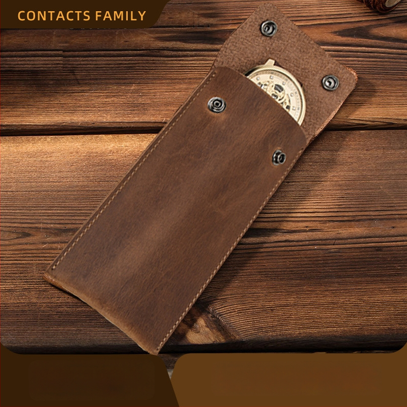 Contacts Family retro odinis kelioninis dėklas mechaniniams laikrodžiams, nešiojamas laikrodžių saugojimo dėžutė, 1 vnt, pavasaris 2023