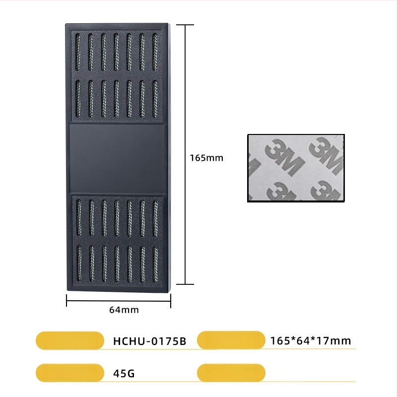 Увлажнител за пури — преносим правоъгълен кутия, неръждаема стомана + ABS, за пури и чай, HANNICOOK