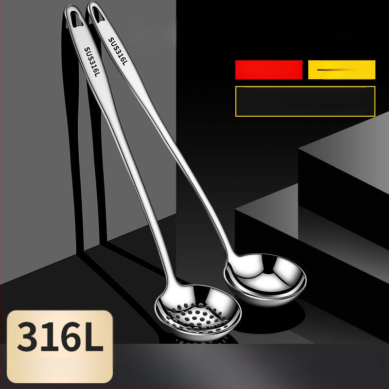 Pikkade kätega supilusikakomplekt roostevabast terasest 304/316, õli eraldus ja lekkimise vältimine, kõrge temperatuuritaluvus