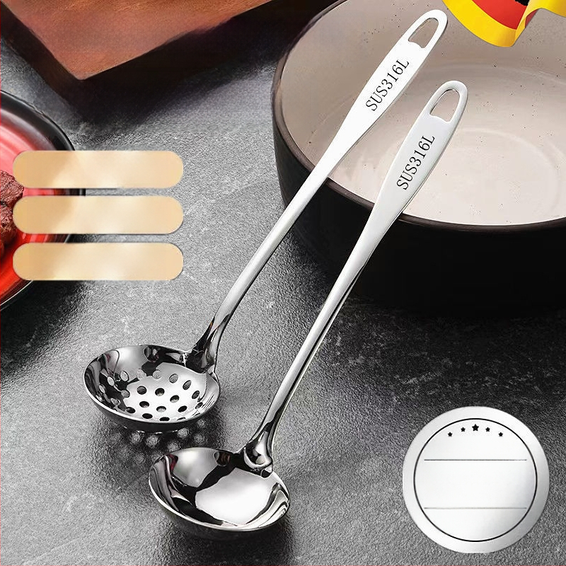 Pikkade kätega supilusikakomplekt roostevabast terasest 304/316, õli eraldus ja lekkimise vältimine, kõrge temperatuuritaluvus