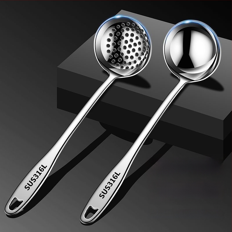 Pikkade kätega supilusikakomplekt roostevabast terasest 304/316, õli eraldus ja lekkimise vältimine, kõrge temperatuuritaluvus