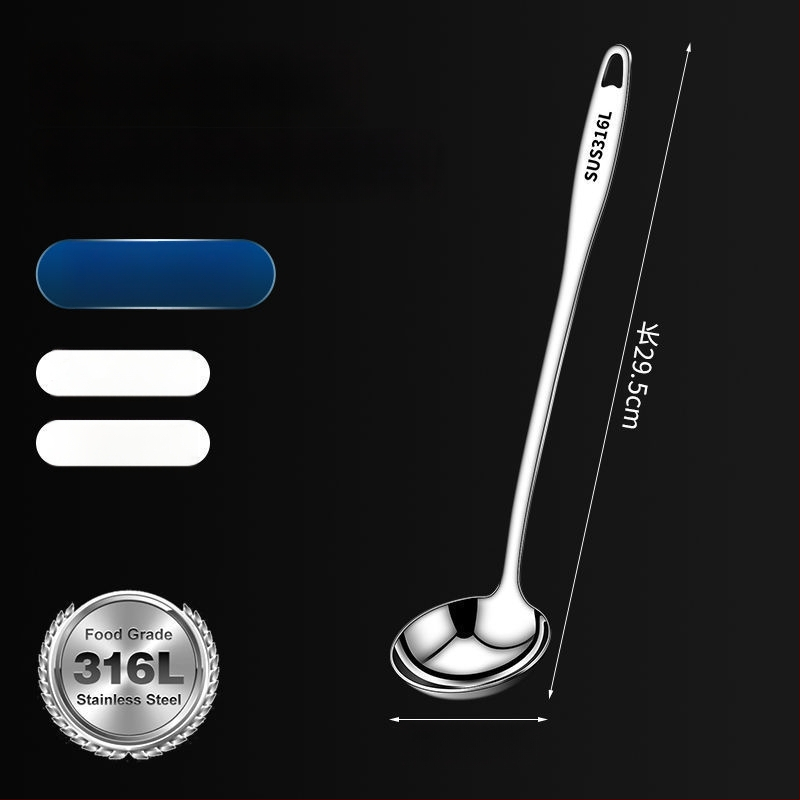 Pikkade kätega supilusikakomplekt roostevabast terasest 304/316, õli eraldus ja lekkimise vältimine, kõrge temperatuuritaluvus