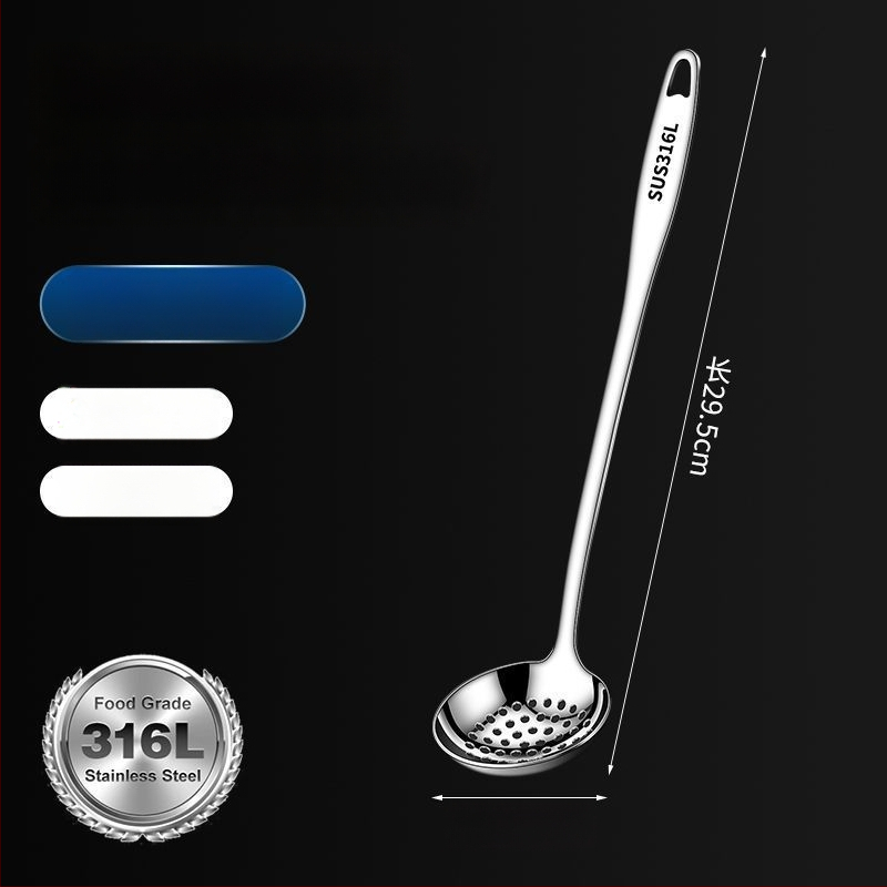 Pikkade kätega supilusikakomplekt roostevabast terasest 304/316, õli eraldus ja lekkimise vältimine, kõrge temperatuuritaluvus