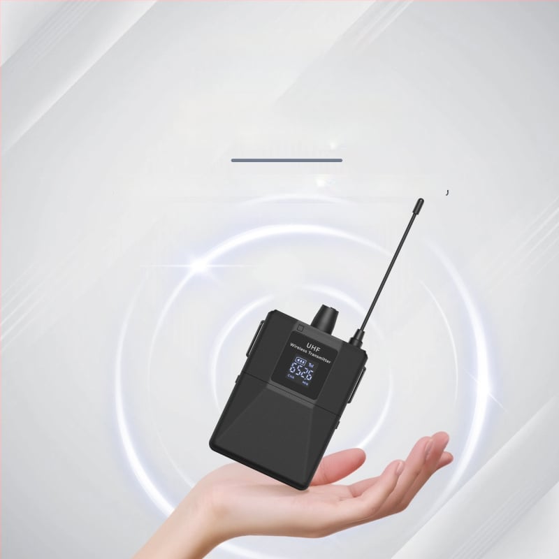 Lapel mikrofon kardioidiga, UHF 600-950MHz, eemaldatav aku 300-500mAh, tööiga 1-3 tundi