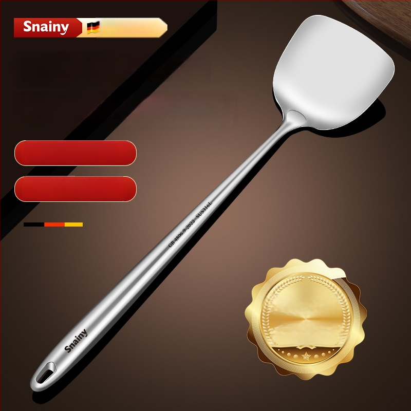 Hiaini virtuvės šaukštas iš 316 nerūdijančio plieno su ilga rankena ir dideliu sriubos šaukštu – aukštos temperatūros atsparumas, logotipo spausdinimas prieinamas