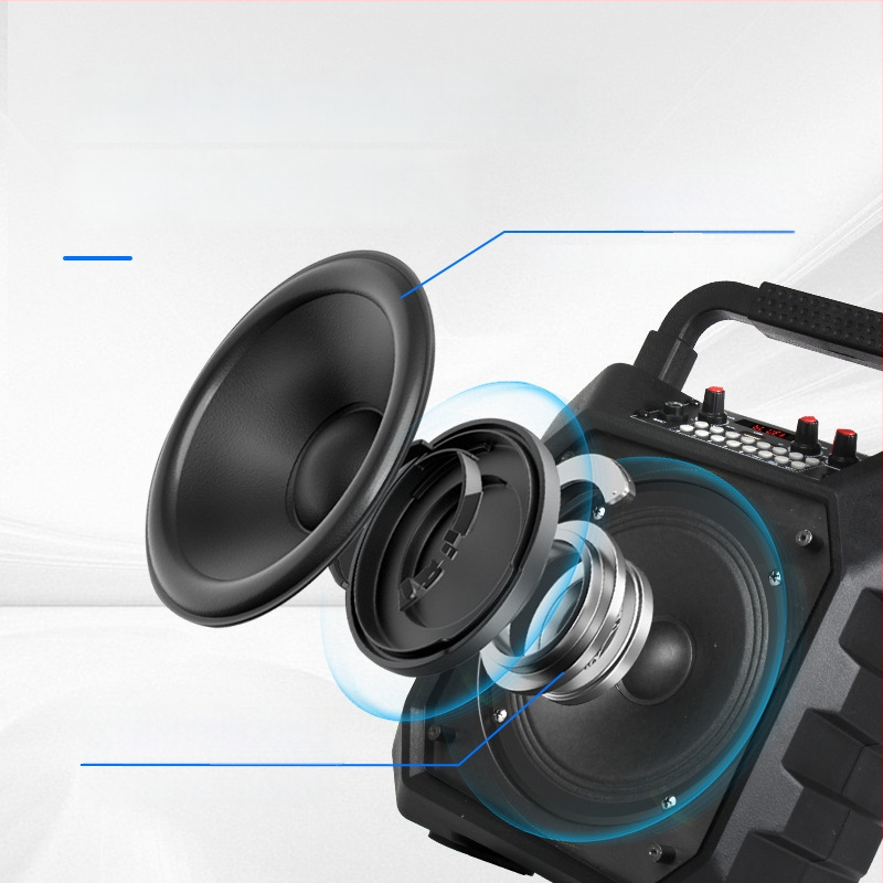 Bluetooth skaļrunis karaokei, pārnēsājams, 20–30W jauda, 2 kanāli, 100Hz–20kHz frekvenču diapazons, 6 stundu atskaņošana, Bluetooth 5.0