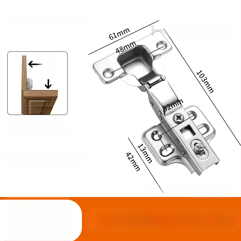 HITE szekrényajtó pánt, rozsdamentes acél, hidraulikus csillapítás, eltávolítható