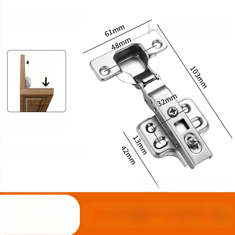 HITE szekrényajtó pánt, rozsdamentes acél, hidraulikus csillapítás, eltávolítható