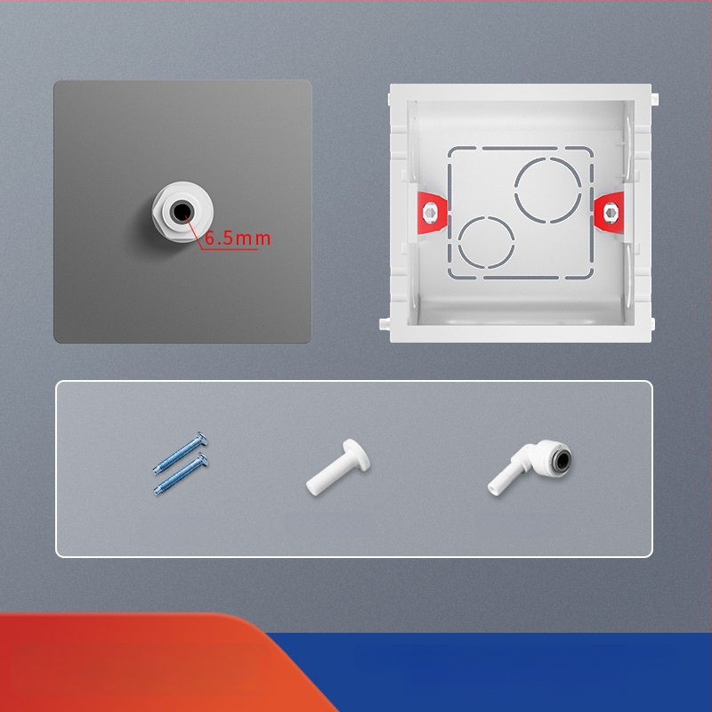 Stāva PE ūdens cauruļu panelis ūdens attīrītājam, tips 86, divvirzienu savienojums, iemontēts apakšējais korpusa vāks; Zīmols: International Electrician