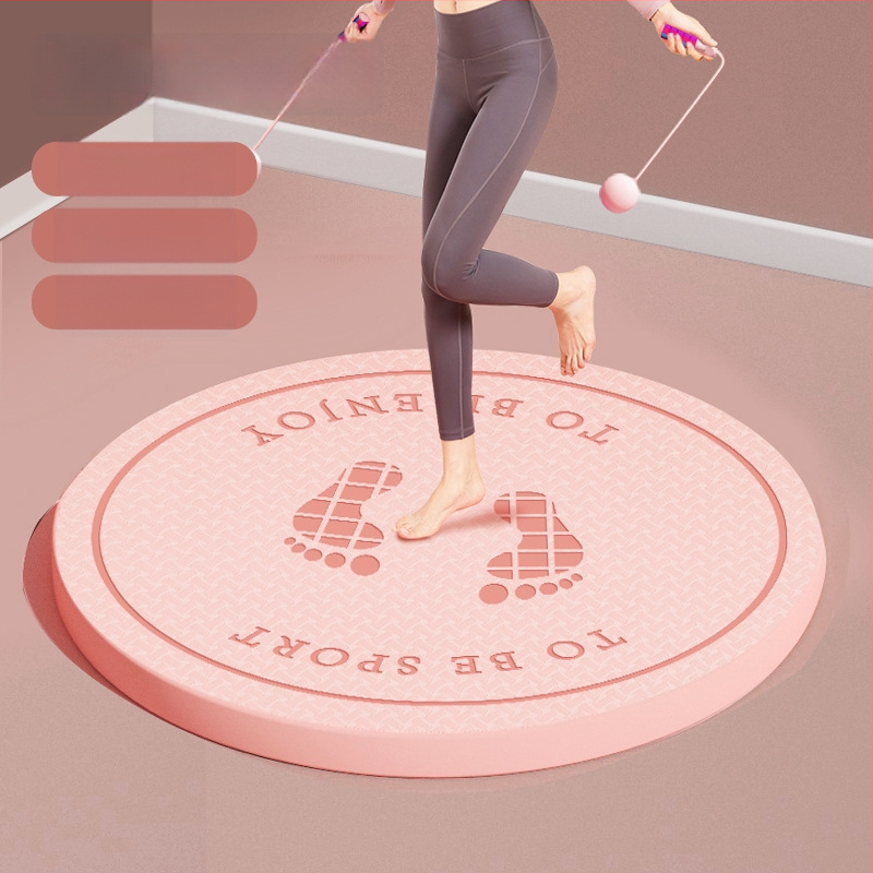 Jooga matt, 6 mm paksus, ühetooniline jalajälje mustriga