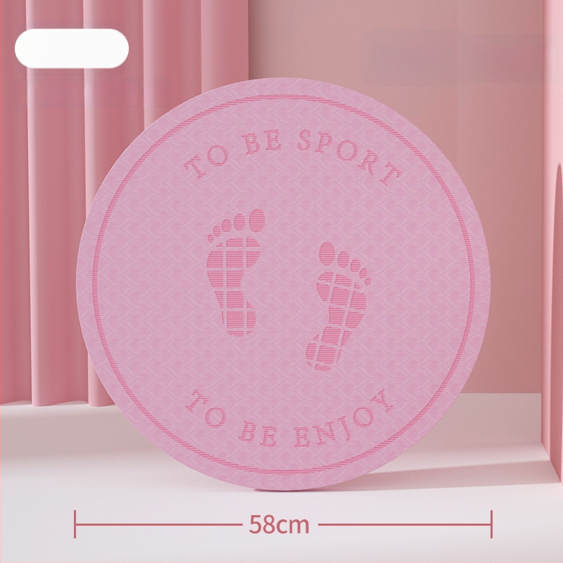 Jooga matt, 6 mm paksus, ühetooniline jalajälje mustriga