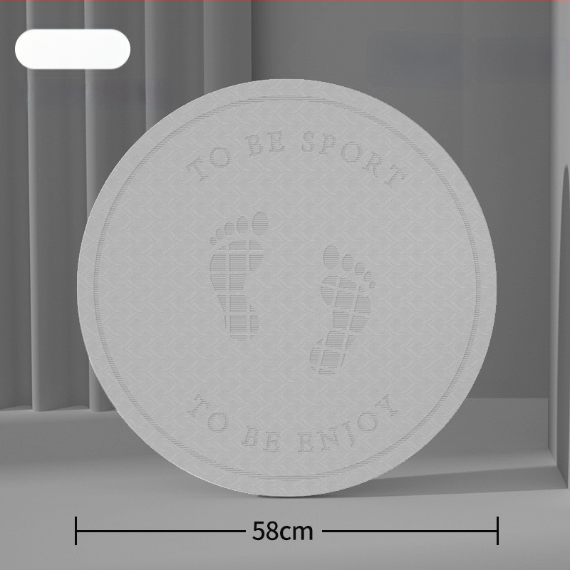 Jooga matt, 6 mm paksus, ühetooniline jalajälje mustriga