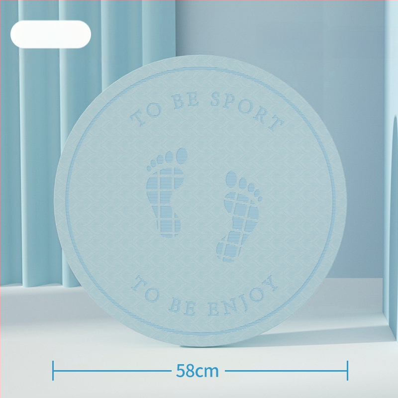 Jooga matt, 6 mm paksus, ühetooniline jalajälje mustriga