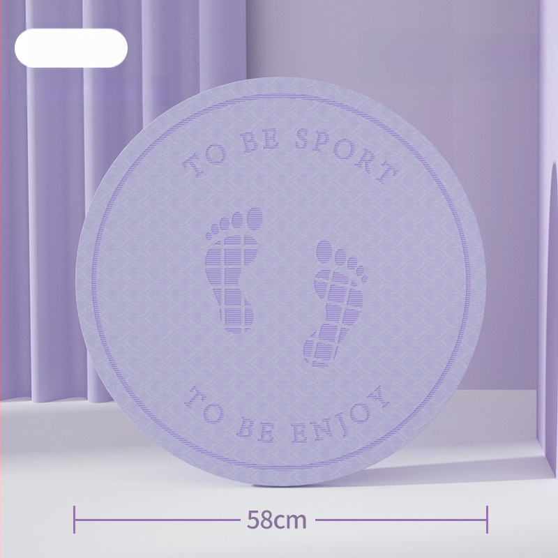 Jooga matt, 6 mm paksus, ühetooniline jalajälje mustriga