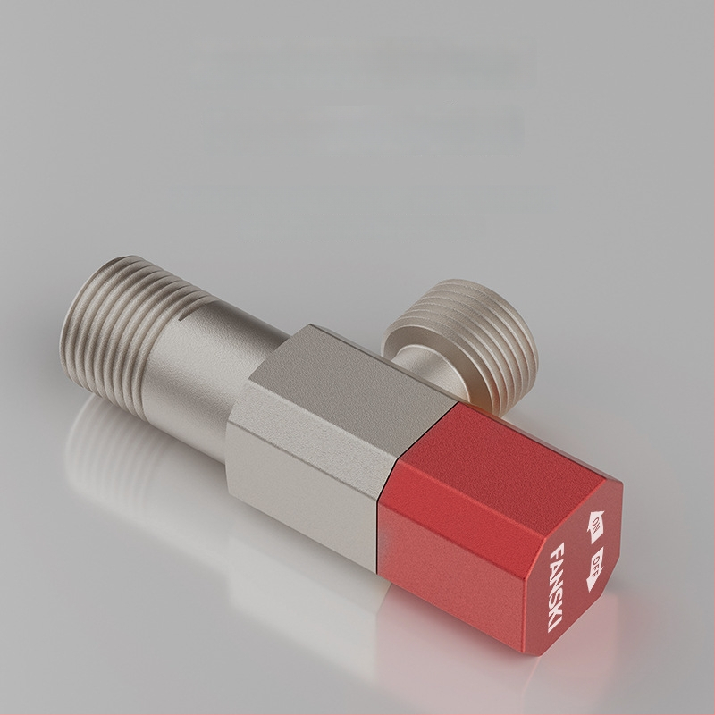 Roostevabast terasest nurga ventiil, sisseehitatud paigaldus, tööpinge 1,0 MPa, 1/2-tollised ühendused, universaalne külm- ja kuumale veele